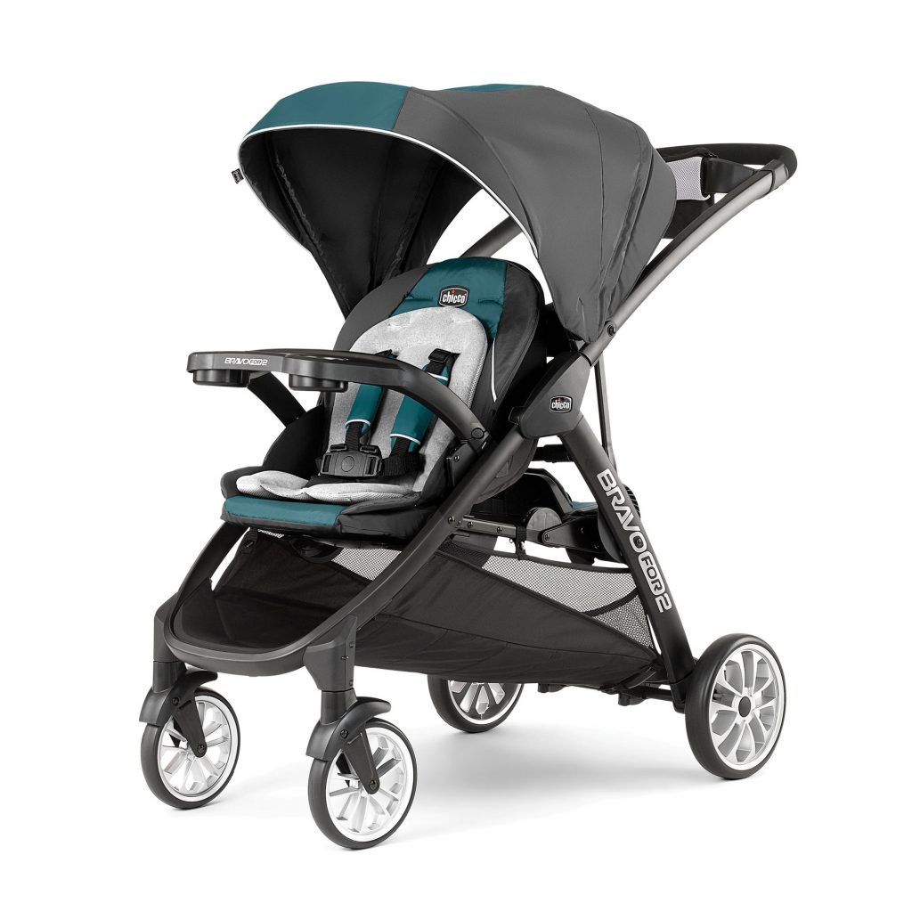 This image has an empty alt attribute; its file name is BravoFor2_LE_Sit_Stand_Stroller_Eucalyptus-1024x1024.jpg